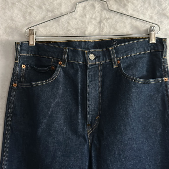 Levi's Men's Dark Indigo Straight Leg Western Fit Jeans 36X32 - Picture 4 of 12